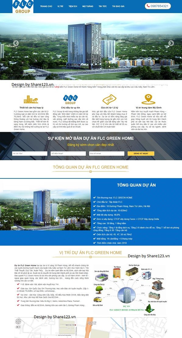 mẫu landing page đẹp bất động sản